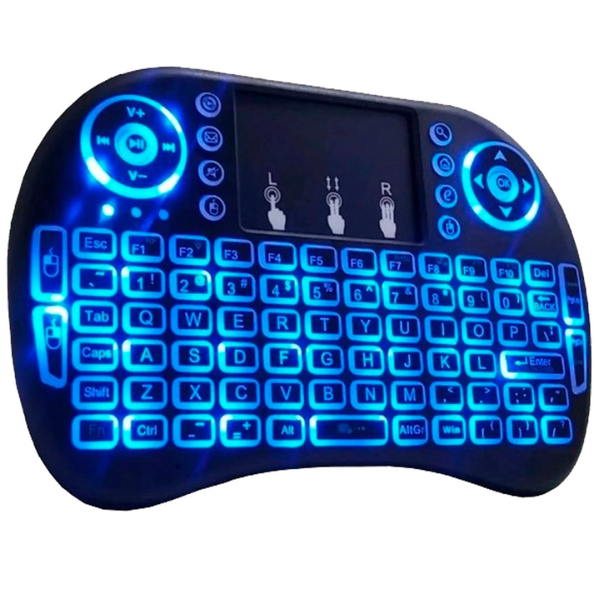 Teclado Controle Airmouse 2,4 Sem Fio com Led